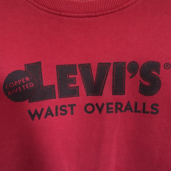 LEVI’S vintage red jersey crewneck fits unisex small - Picture 6 of 10